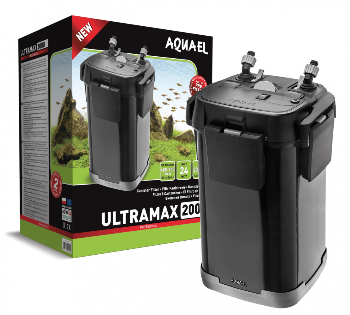 

Внешний фильтр с префильтром AquaEl ULTRAMAX 2000, для аквариумов 400-700 л.
