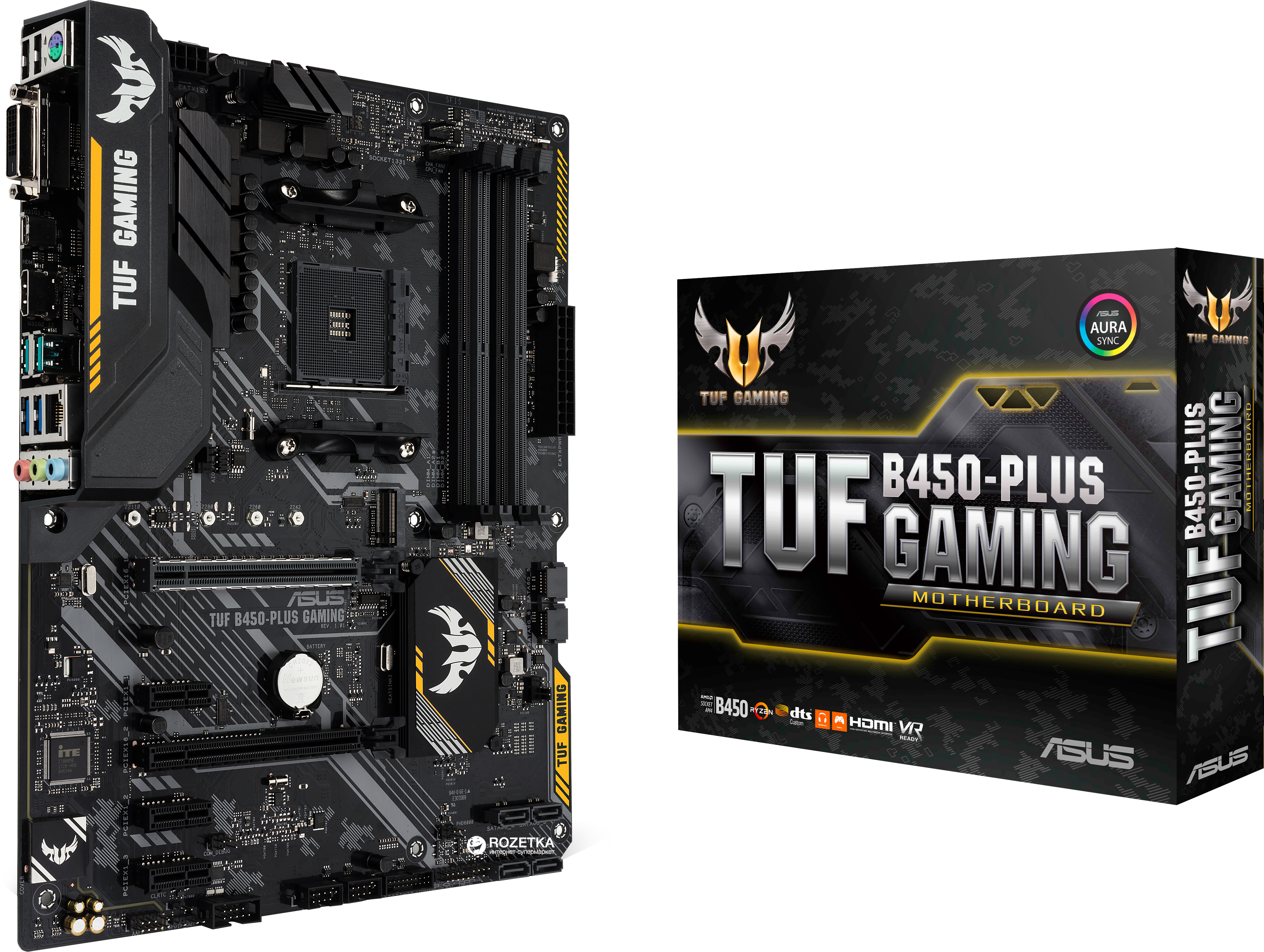 Материнская плата Asus TUF B450-Plus Gaming (sAM4, AMD B450, PCI