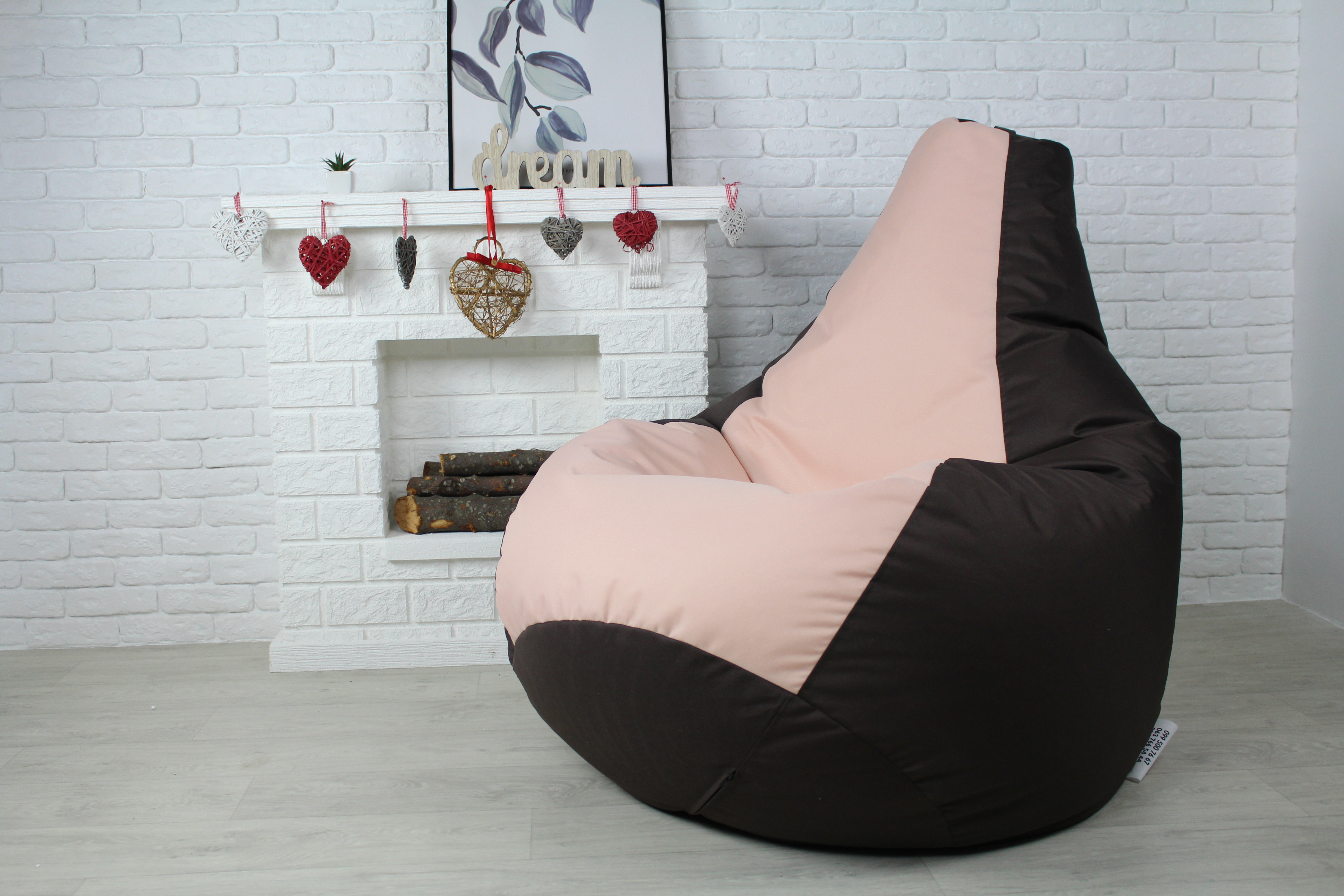 

Кресло-мешок Frameless Furniture Груша комби XL 100x140 Оксфорд 600 Коричневый+беж (BM-1172)