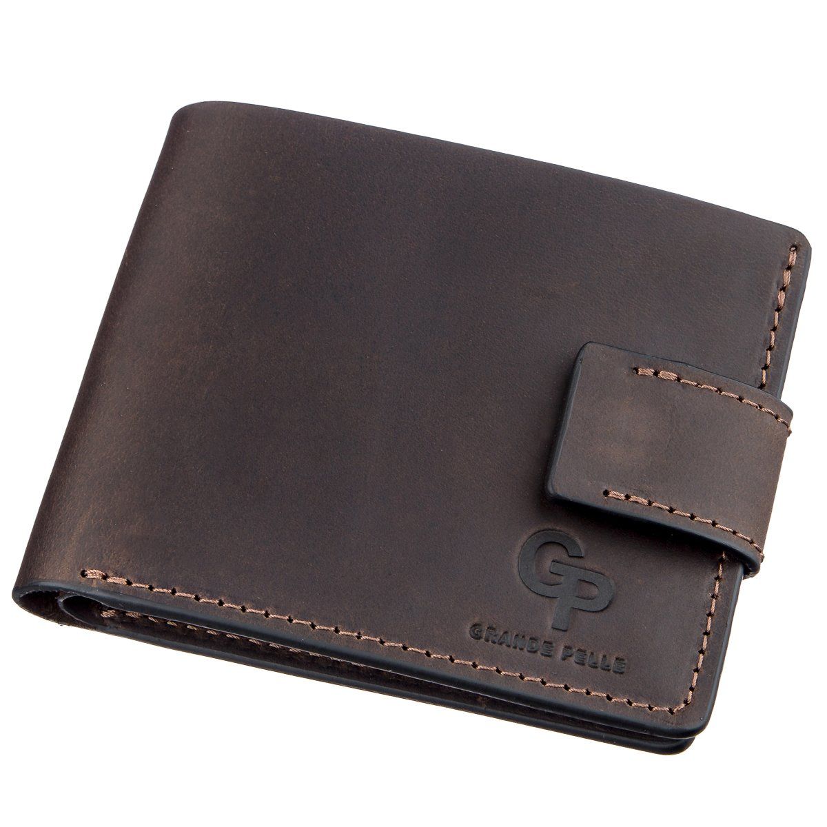 

Кожаный мужской кошелек Grande Pelle leather-11220 Коричневый