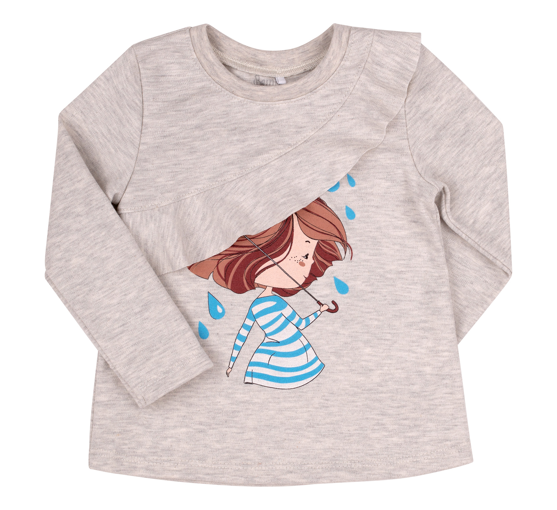 

Футболка с длинным рукавом Бемби ФБ703 74 см меланж серый (24703021134.MX0)