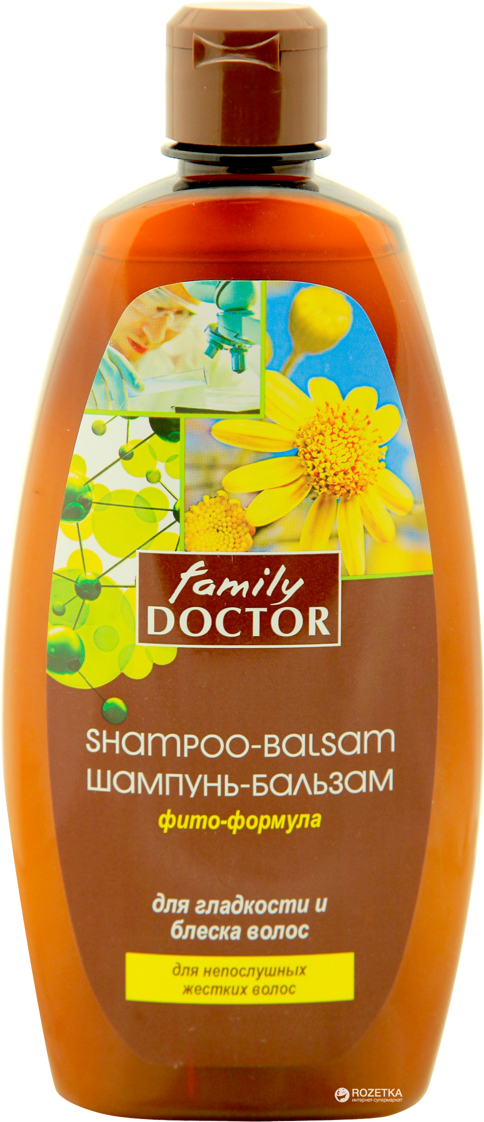 Шампунь-бальзам Family Doctor Фито-формула для гладкости и блеска волос ...
