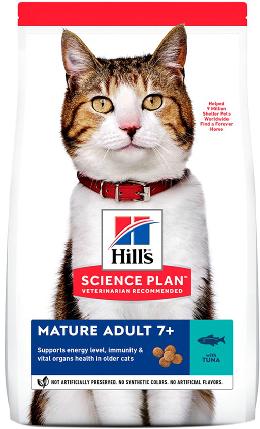 Акция на Сухой корм для пожилых кошек старше 7 лет Hill's Science Plan Feline Mature Adult 7+ с тунцом - 1.5 кг (604101) (52742023212) от Rozetka UA