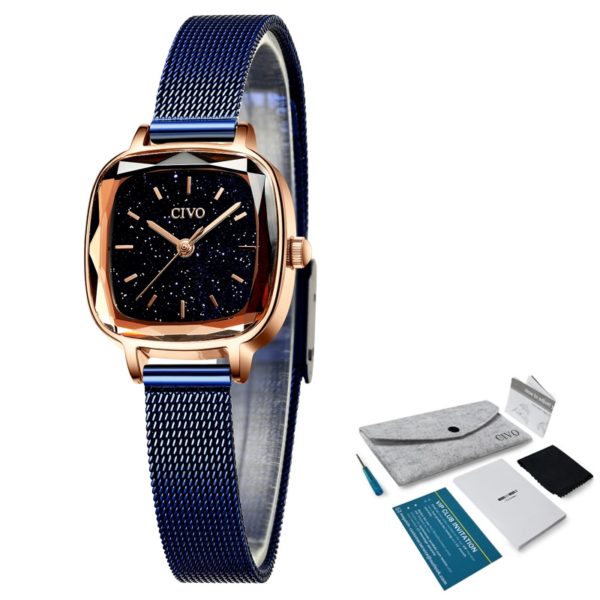 

Часы женские CIVO 8102C | Stainless Steel Band Blue