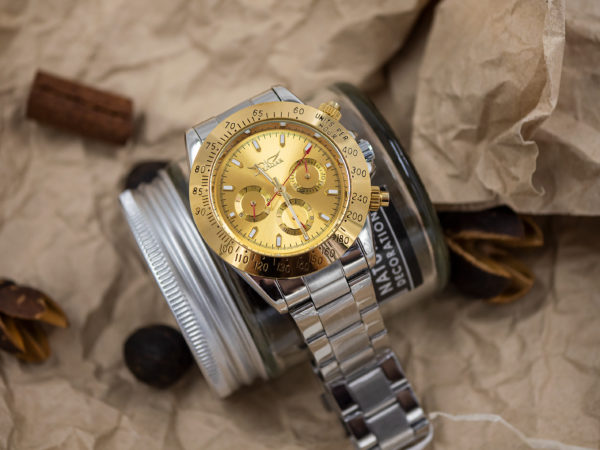 

Мужские часы Jaragar Luxury Reloj Hombre Gold