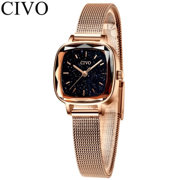 

Часы женские CIVO 8102C | Stainless steel Band Brown