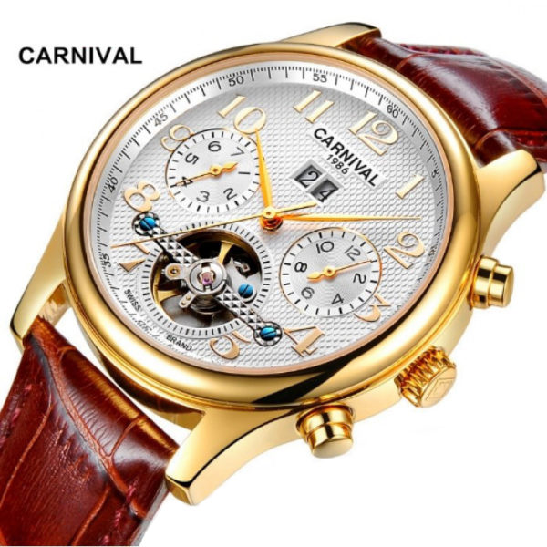 

Мужские часы Carnival Multi-Functions Brown 8670G