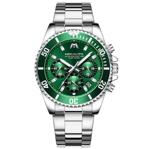 

Часы мужские Megalith 8046M | Stainless Steel Band Green
