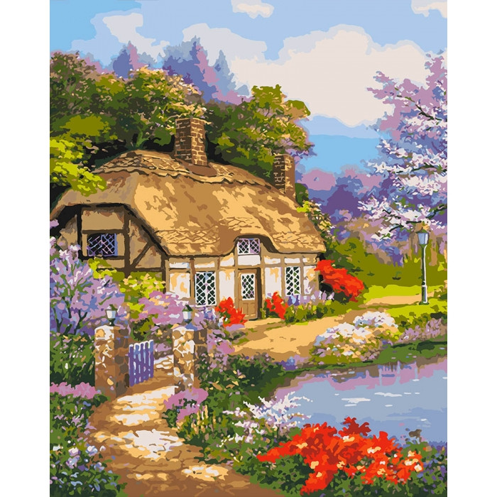 

Картина по номерам. "Заміський будиночок" 40*50см. (КНО2255)