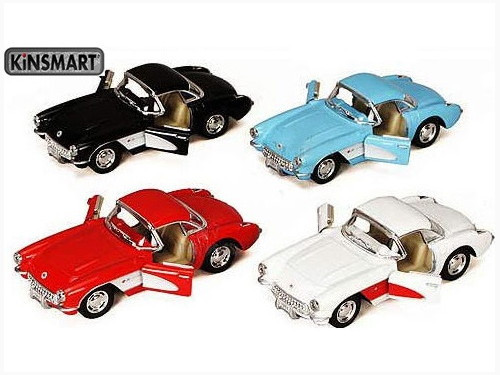 

KINSMART Chevrolet Corvette 1957, метал, инерц., в кор. 16х8х7 /96-4(KT5316W)