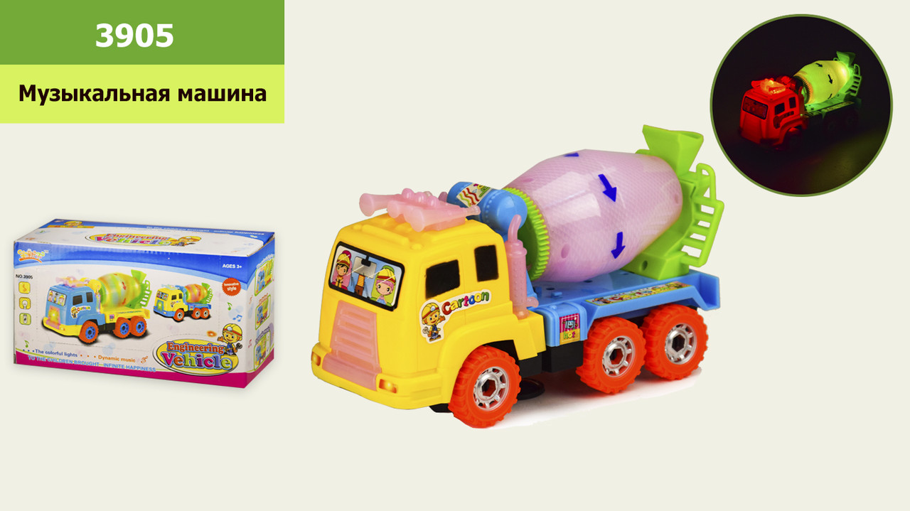 

Музыкальная машинка, размер игрушки - 22*9*12см, в кор 24*10*13см (3905)