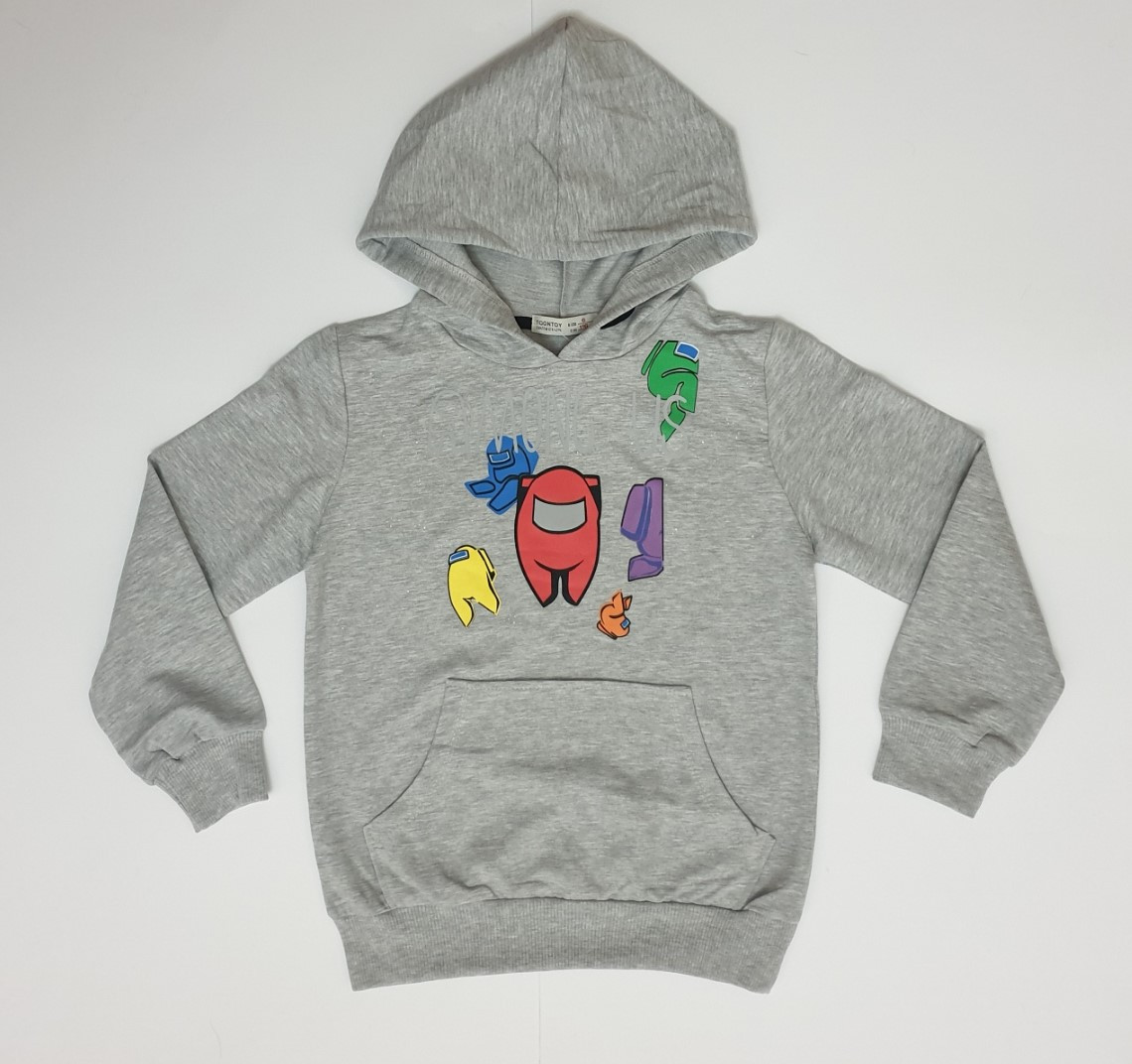 

Свитшот с капюшоном Toontoy 73391 140 см серый