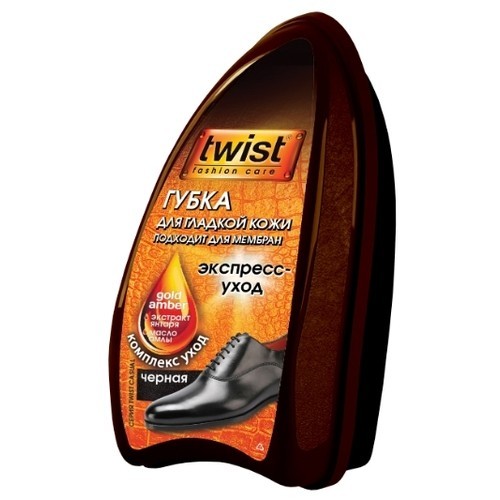 

Губка большая для обуви из гладкой кожи черная Casual Care Twist