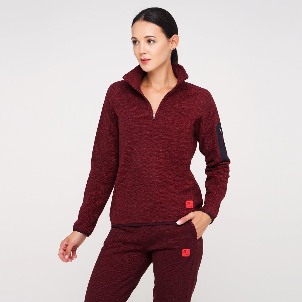

Женская спортивная кофта East Peak Women's Fleece Halfzip Jacket Бордовый 34