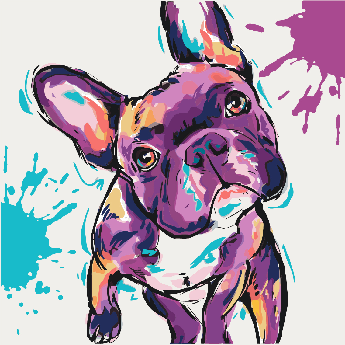 

Картина по номерам Идейка Забавный бульдог, 40 х 40 см (KHO4009) (Без коробки)