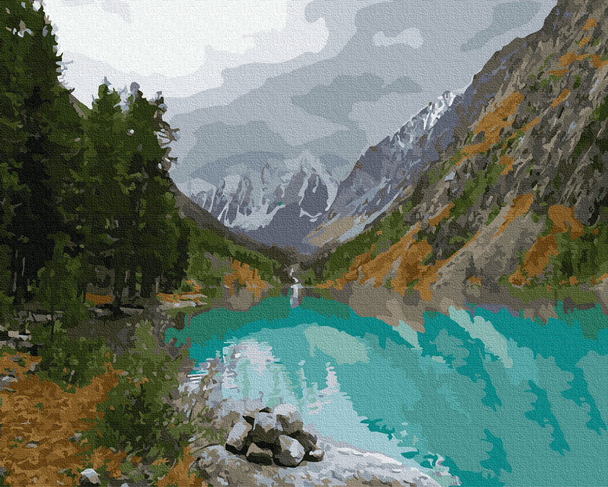 

Картина по номерам BrushMe Вид на горное озеро, 40 х 50 см (BRM35791)