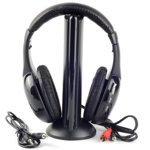 

Наушники беспроводные 5 в 1 + FM радио Wireless
