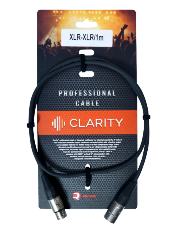 

Микрофонный кабель Clarity XLR-XLR/1m