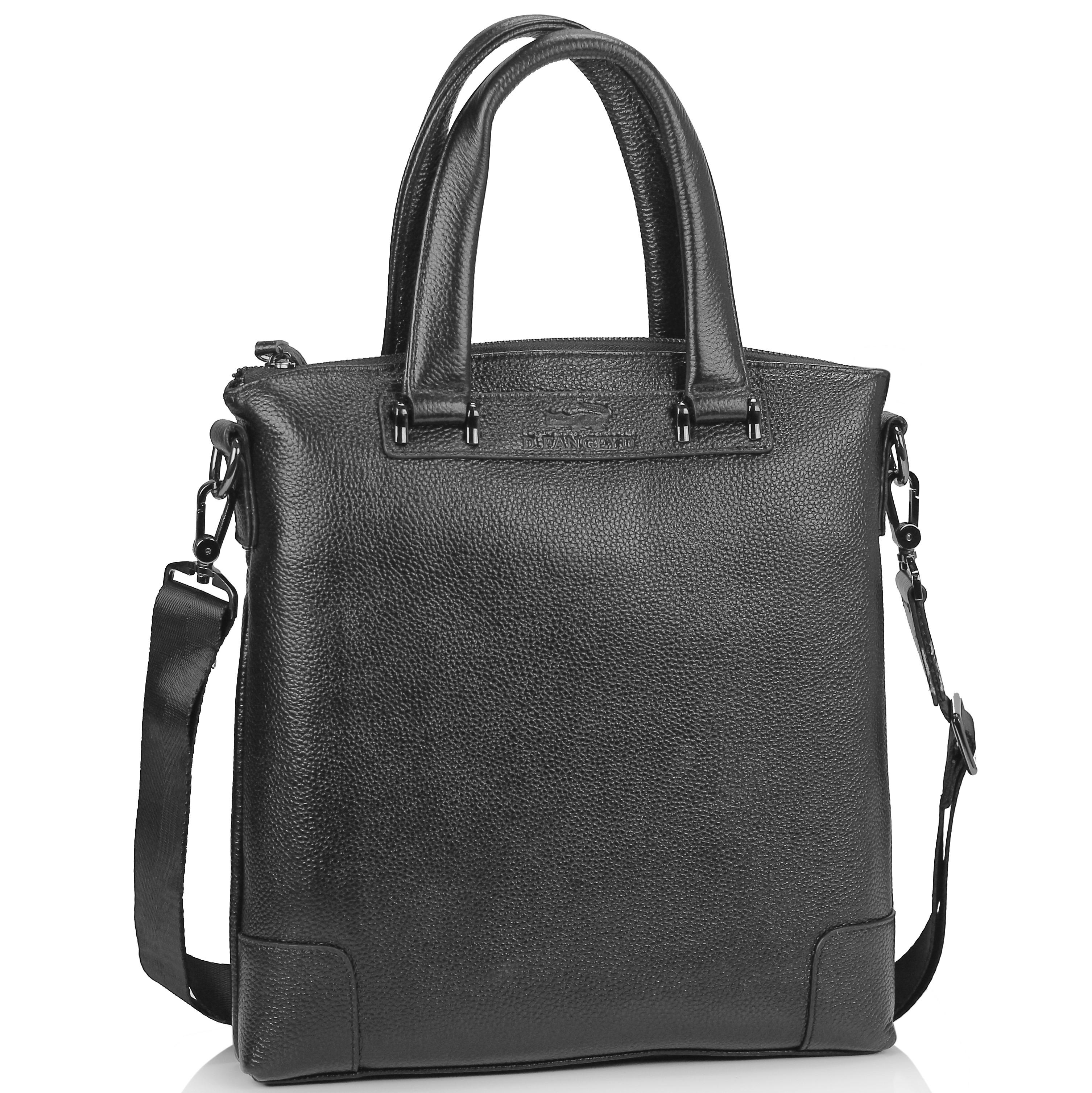 

Кожаная черная сумка мужская с ручками Tiding Bag M38-9160-1A