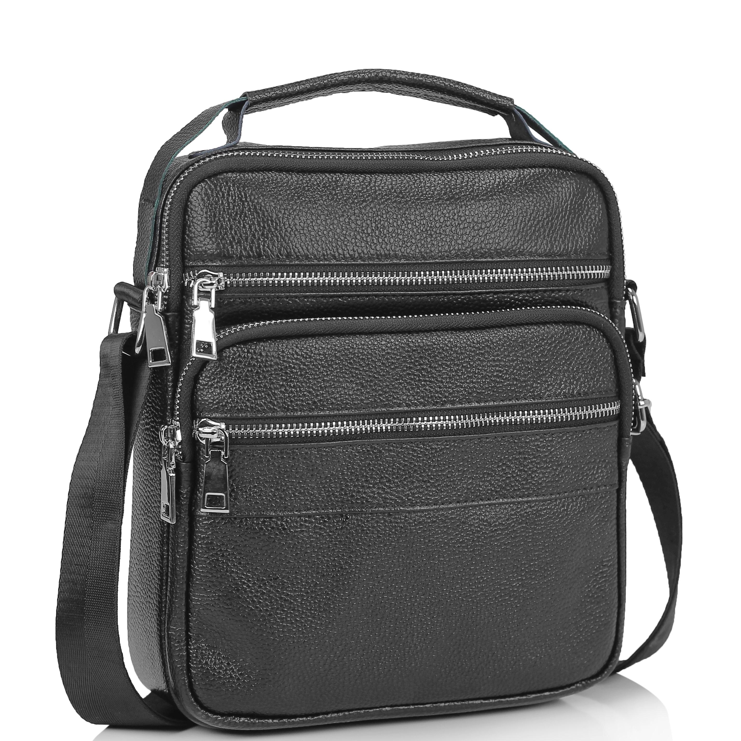 

Мужская кожаная сумка через плечо мессенджер Tiding Bag NM23-2306A