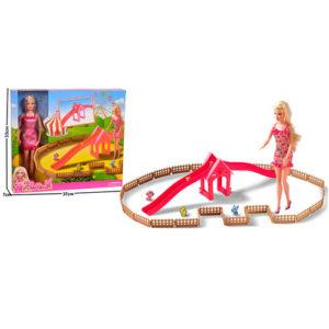 

Кукла 68080 шарнирная, 29см, горка, фигурка, 3см, в коробке 37-33-7см