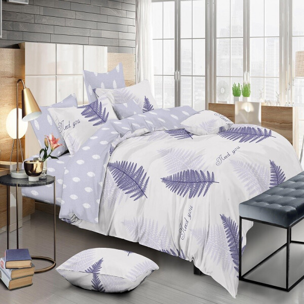 

Комплект постельного белья Наша Швейка Сатин Фиолетовый папоротник Двуспальный 180 х 215 см