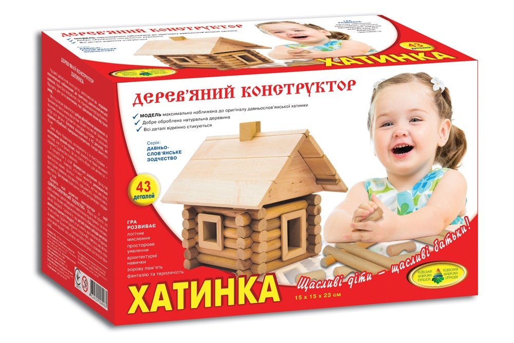 

Дерев'яний конструктор "Хатинка "