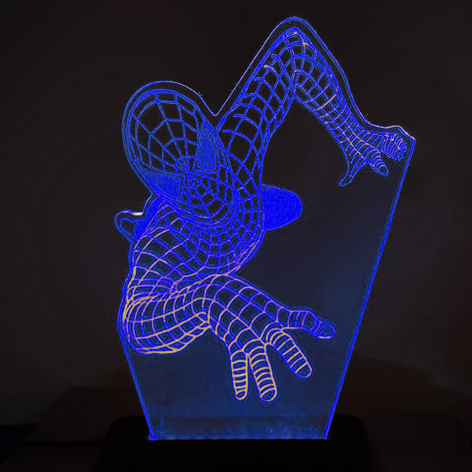 

Светильник-ночник Человек-Паук (Spider-Man) синий AVA-148
