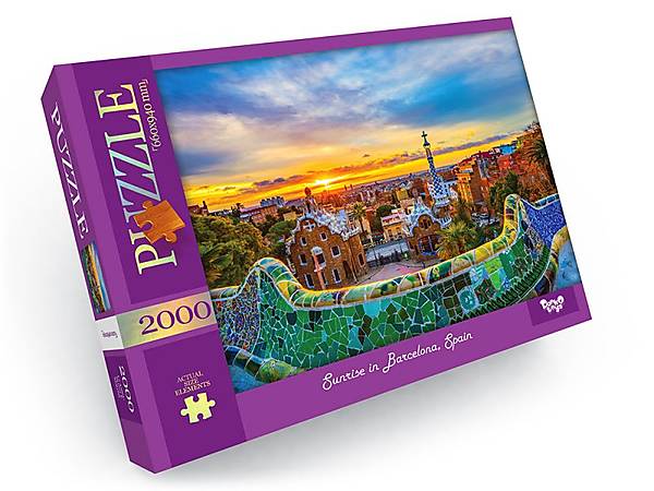 

Пазлы 2000 элементов "Восход солнца в Барселоне, Испания" DANKO TOYS (C2000-01-02)