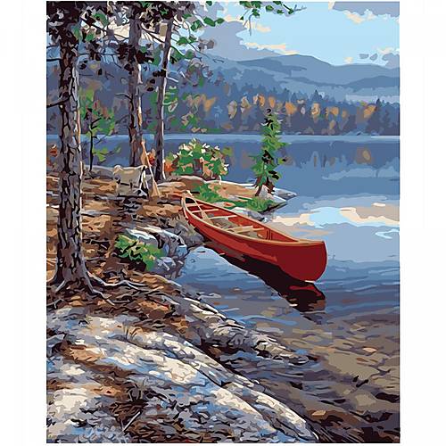 

Набор для росписи по номерам "Живописный сосновый берег" 40х50 см STRATEG (VA-0370)