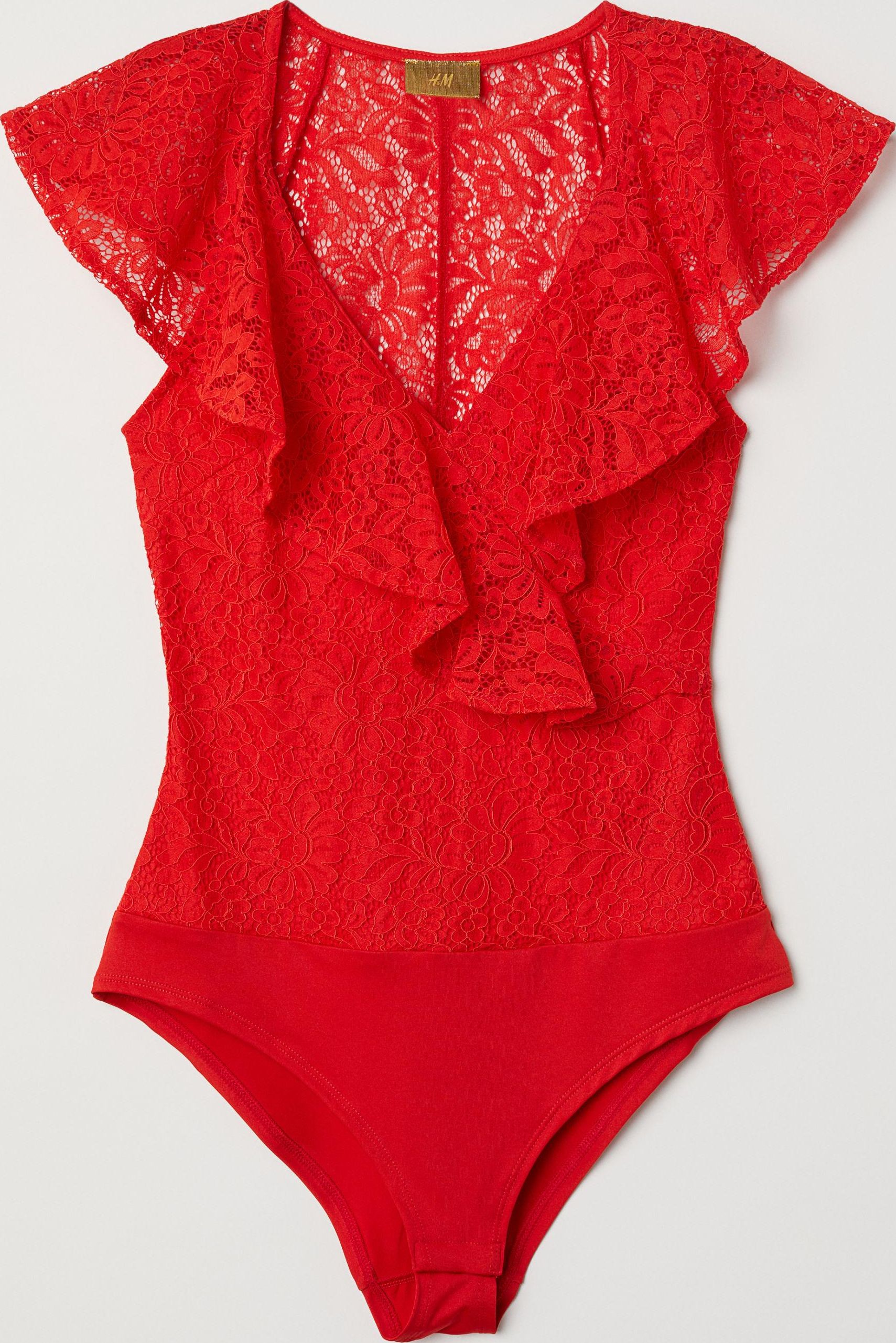 

Боди-блузка H&M 0644803-8  Красная, Боди-блузка H&M 0644803-8 38 Красная