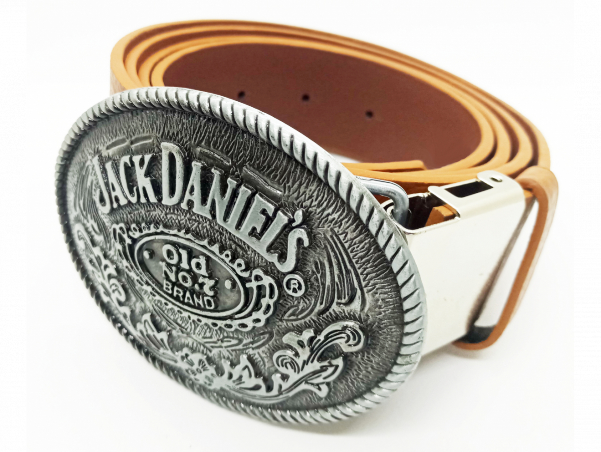 

Поясной ремень кожзам "Jack Daniels" овал Коричневый