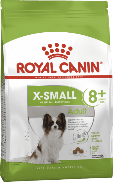 

Сухой корм для собак карликовых пород Royal Canin XSMALL ADULT 8+ для собак старше 8 лет (1,5 кг)