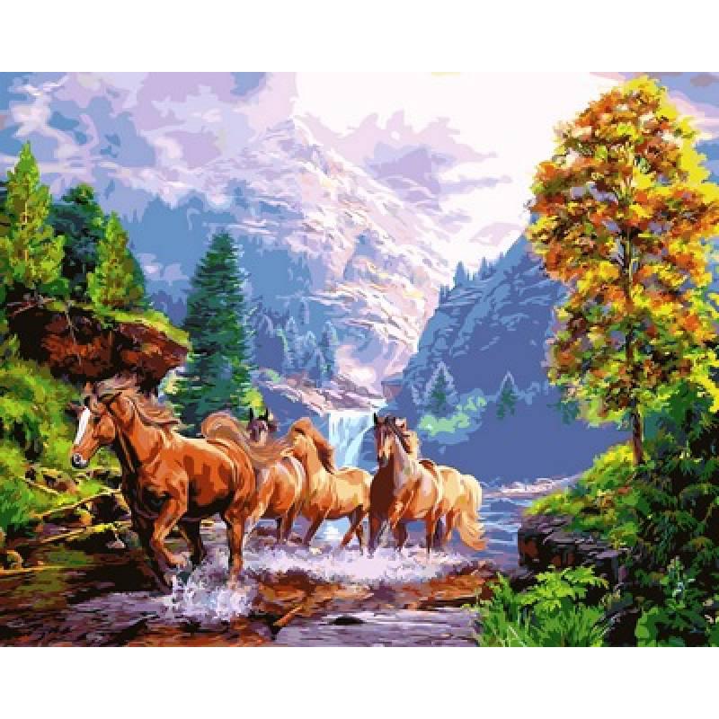 

Картина по номерам VP924 Дикие лошади, 40x50 см., Babylon