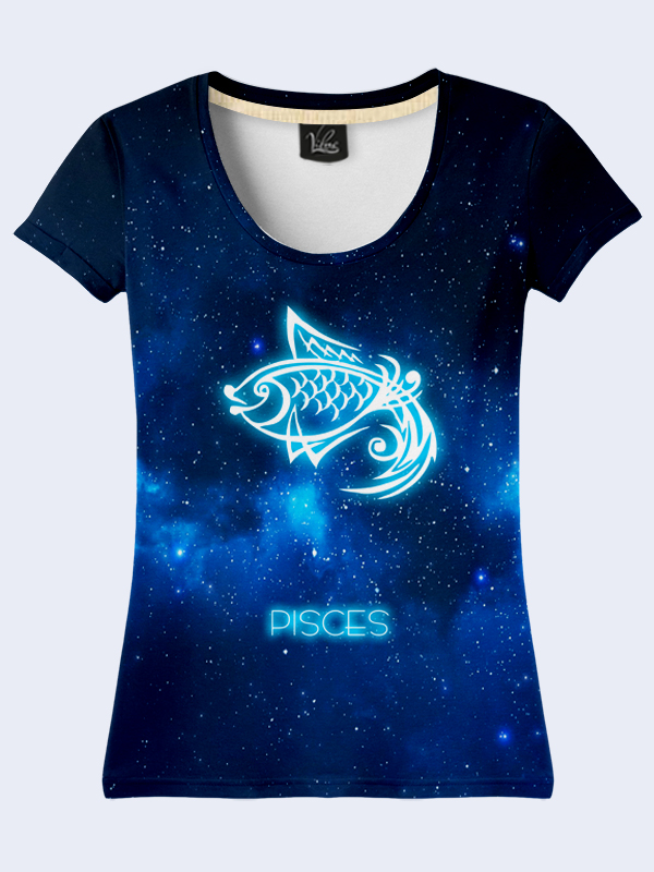 

Женская футболка Pisces zodiak (2371) Vilno XS (42) Разноцветный 000054447