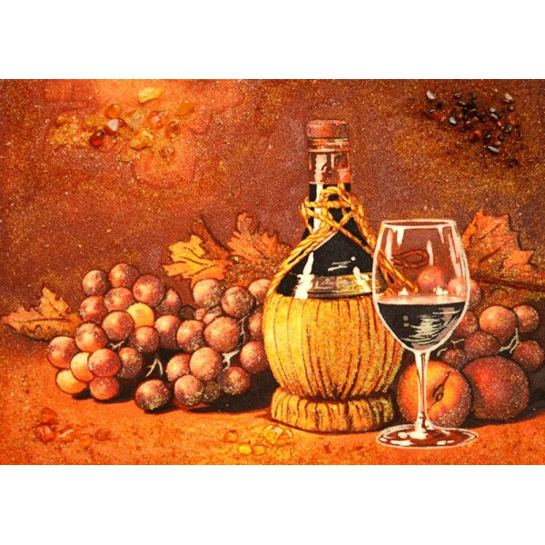 

Картина из янтаря 20*30 см Вино jan0031
