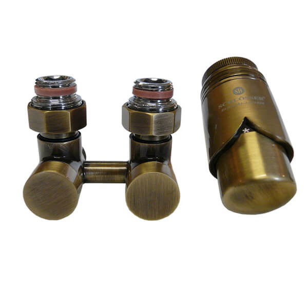 

Комплект эксклюзивных узлов угловой 3/4 x M22x1.5 Schlosser Антич. латунь (601000040)