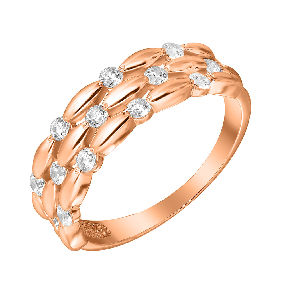 

Кольцо из красного золота с фианитами S Zirconia 000122768 16.5 размера