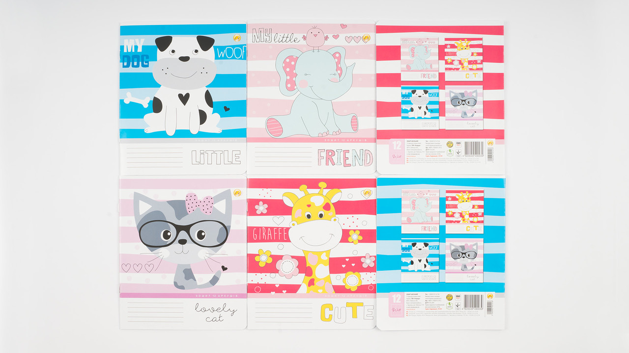 

Набор тетрадей косая линия с доп. 12 листов. ТЕТРАДА - ХОРОШЕНЬКИЕ ТЕ93181. 25шт в уп.