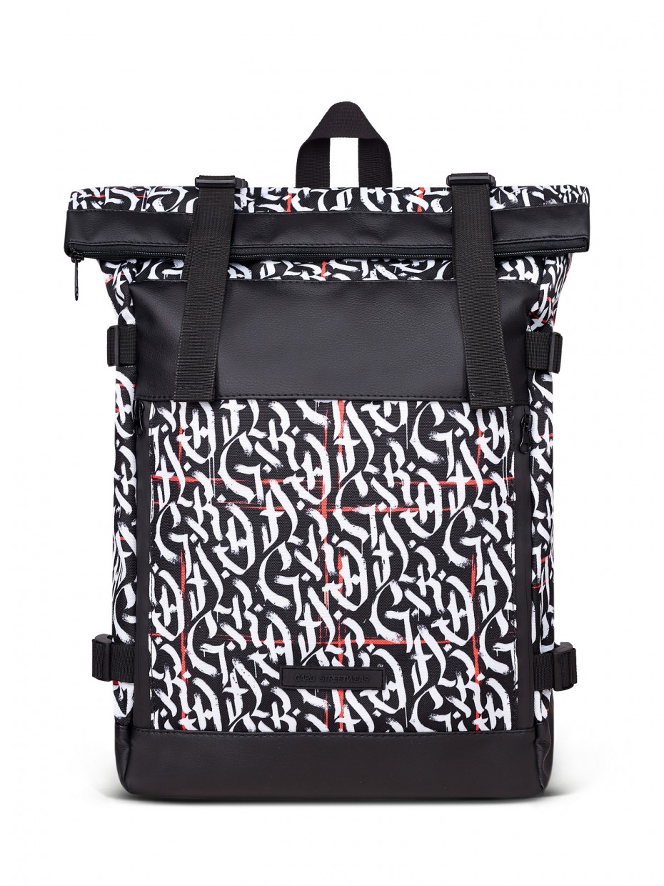 

Рюкзак GARD FLY BACKPACK белая каллиграфия с красными линиями 1/20 черный 1805