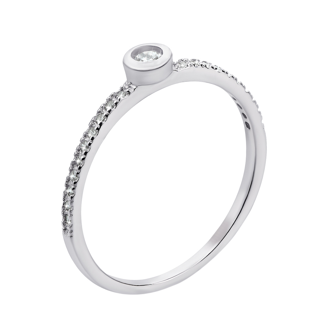 

Серебряное кольцо с фианитами 000133090 17.5 размера