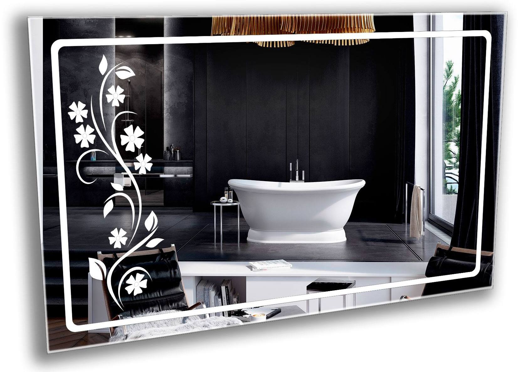 

Зеркало в ванную с LED-подсветкой StudioGlass 6-5 80x50 см