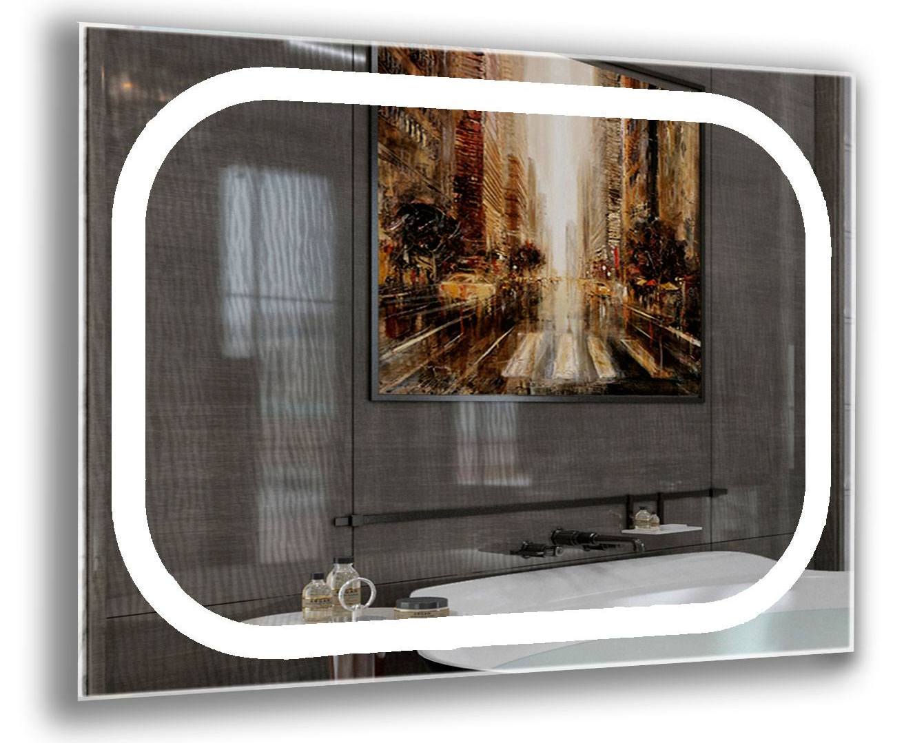 

Зеркало в ванную с LED-подсветкой StudioGlass 6-20 90х65 см