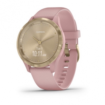 

Смарт-часы Garmin Vivomove 3S золотистый циферблат с розовым силиконовым ремешком