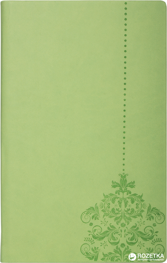

Деловая записная книга Optima Vivella A5 256 страниц нелинованная Угловой узор Фисташковая (O20801-67)