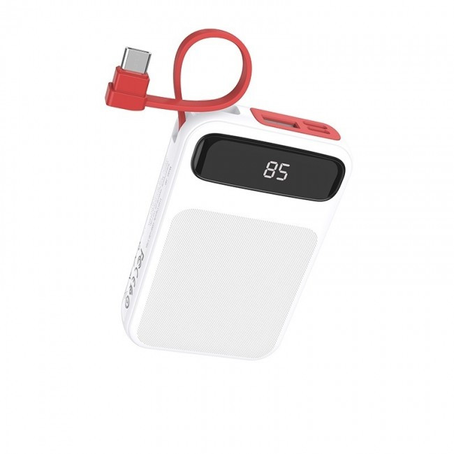 

Power Bank Hoco J40 Powerful 10000mAh (с кабелем Type-C) White
