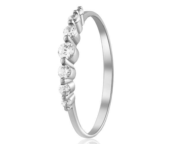 

Кольцо с камнями SWAROVSKI Zirconia "Сабрина", белое золото, КД4181/1SW, 16.5 размер