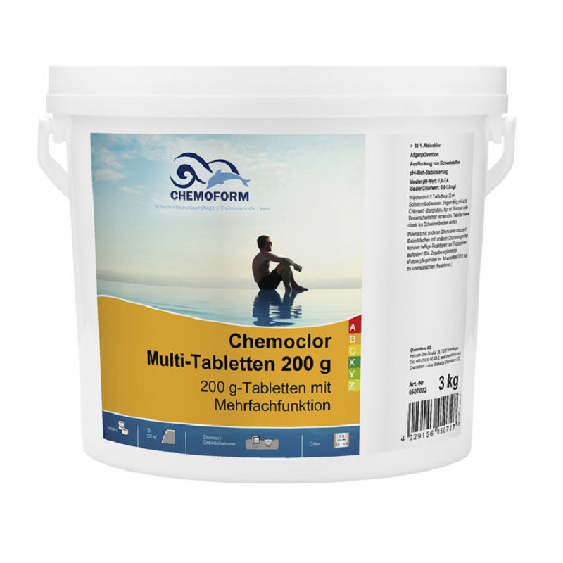

Хлор длительного действия Chemoform Multitab 3 кг. (табл. 200г)