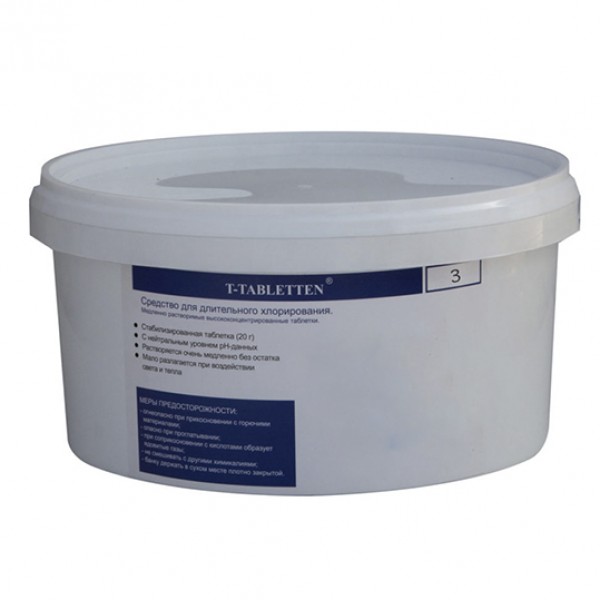 

Хлор длительного действия Chemoform Chemochlor-T-Tabletten 3 кг (табл. 20 г)