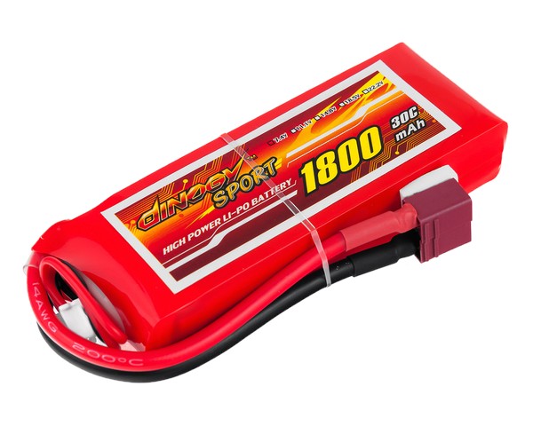 

Аккумулятор Dinogy Sport Li-Po 1800mAh 7.4V 2S 30C T-Plug